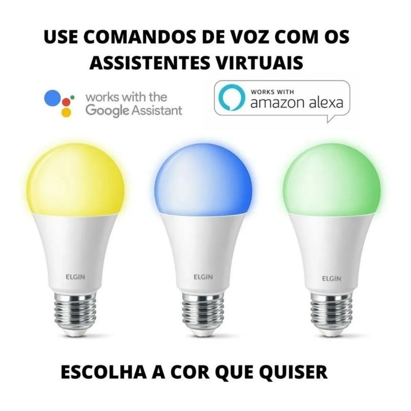 Lâmpada Smart - Assistente de Voz Alexa | Google - Bivolt