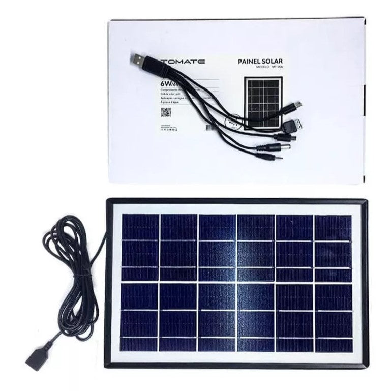 Mini Placa Painel Solar Com USB 6w/6v Carregador de Celular E Outros